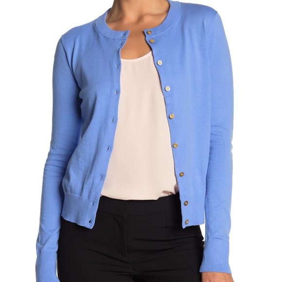 J Crew Cotton Cardigan Periwinkle Blue 
